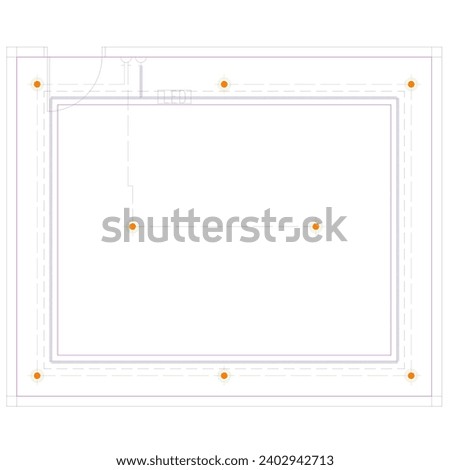 electrical installation plan of a room with a drop ceiling
