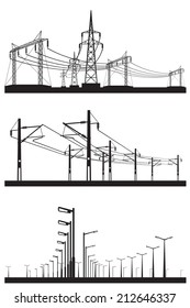 Electrical Installations Set - Vector Illustration