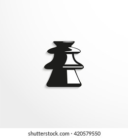 Electrical insulator. Vector illustration. Black and white view.