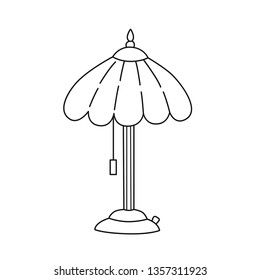 Electrical interior lamp doodlr line vector illustration