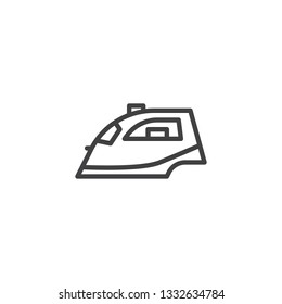 Electrical iron line icon. linear style sign for mobile concept and web design. outline vector icon. Ironing symbol, logo illustration. Pixel perfect vector graphics