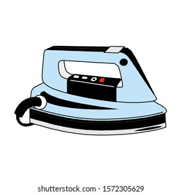 Electrical iron vector illustration, clothes iron, steam iron. Steam iron icon