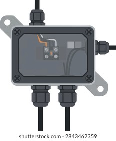 Electrical Junction Box Industrial Vector Icon