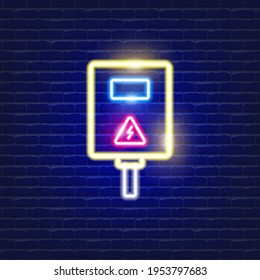 Elektrisches Symbol für den Schaltkreis Neon. Elektrizitätskonzept Vektorgrafik für Design.
