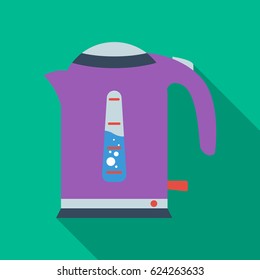 Electrical kettle icon in flate style isolated on white background. Kitchen symbol stock vector illustration.