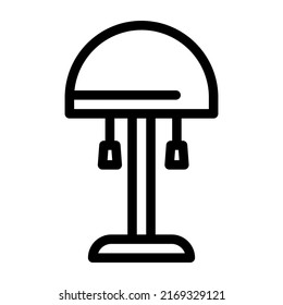 electrical lamp line icon vector. electrical lamp sign. isolated contour symbol black illustration