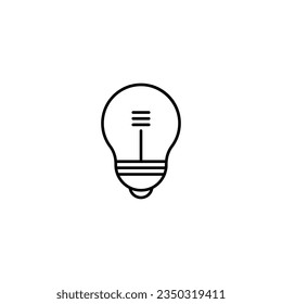 Electrical Lamp Simple Minimalistic Outline Icon. Perfect for web sites, books, stores, shops. Editable stroke in minimalistic outline style