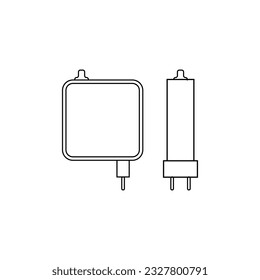 electrical laptop plug icon vector illustration logo design