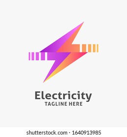 Electrical lightning logo design inspiration