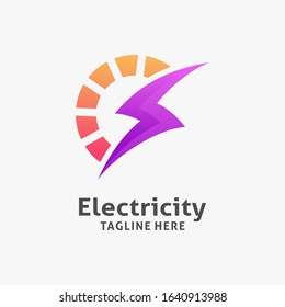 Electrical lightning logo design inspiration