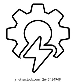 Electrical line icon design. Electrical thin black outline symbol vector illustration. editable stroke icon on transparent background.