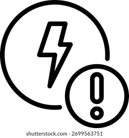Icono de línea eléctrica Ilustración Vector