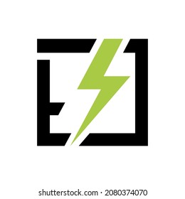 elemento de diseño de logotipo eléctrico en varias variaciones