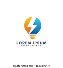Electrical logo design, Thunder icon logotype vector illustration