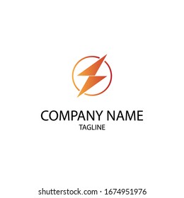 electrical logo with flash design elements. Can be used for icons.