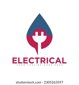 Illustration des elektrischen Logos und des Symboldesigns