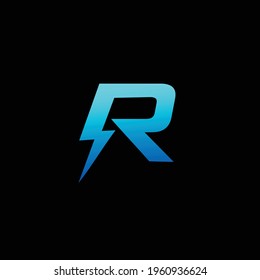 electrical logo with letter R concept