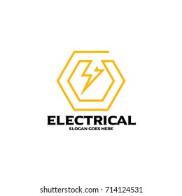electrical logo electrical and mechanical business company. good for name card, branding, flyer, handout. vector illustration