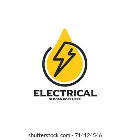 electrical logo electrical and mechanical business company. good for name card, branding, flyer, handout. vector illustration
