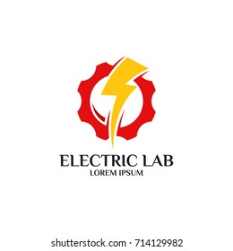 electrical logo electrical and mechanical business company. good for name card and branding. vector illustration