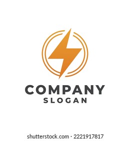Electrical logo thunder concept with lightning gradient vector