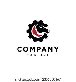 Electrical Mechanical Horse logo icon vector template.eps