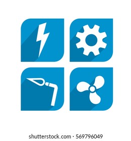 electrical, mechanical, welding, HVAC icon design