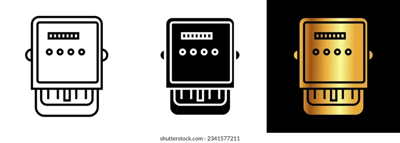 The Electrical Meter Icon represents a device used to measure and display the amount of electricity consumed by an electrical system or appliance. 