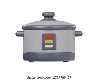 Elektrischer Mini-Reiskocher Symbol 3D Rendering