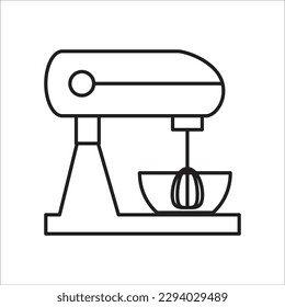 electrical mixer line new vector icon