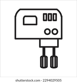 icono de nueva línea de mezclador eléctrico vectorial