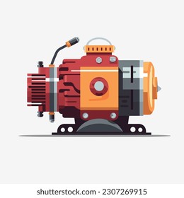 Vector de motor eléctrico aislado en blanco
