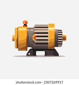 Vector de motor eléctrico aislado en blanco
