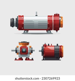 Electrical motor vector isolated on white