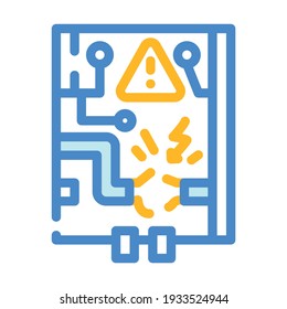 electrical networks repair color icon vector. electrical networks repair sign. isolated symbol illustration