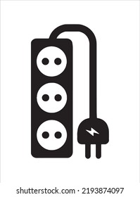 Stecker mit Steckdose 220V. Netzkabel