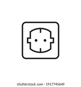 Electrical outlet icon design isolated on white background. vector illustration
