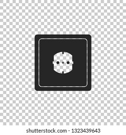 Electrical outlet icon isolated on transparent background. Power socket. Rosette symbol. Flat design. Vector Illustration