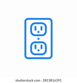 electrical outlet icon sign vector