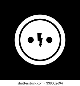 The Electrical Outlet icon. Socket symbol. Flat Vector illustration