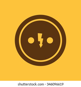 The Electrical Outlet icon. Socket symbol. Flat Vector illustration