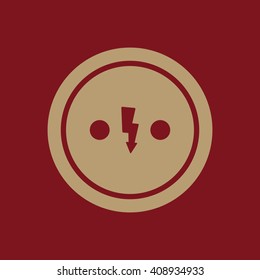 The Electrical Outlet icon. Socket symbol. Flat Vector illustration