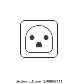 Electrical outlet icon symbol vector illustration isolated on white background