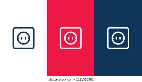 Electrical Outlet line icon for web and mobile