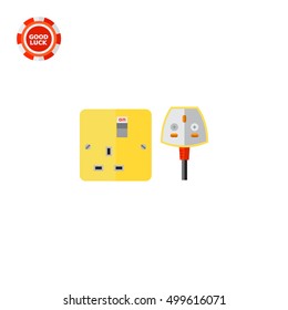 Electrical Outlet and Plug in UK Icon