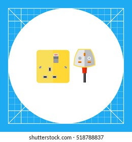 Electrical Outlet and Plug in UK Icon