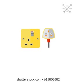 Electrical Outlet and Plug in UK Icon