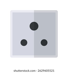 Tomada elétrica tipo D cor ícone plano para projetos elétricos materiais educativos aplicações de design sites infographics apresentações