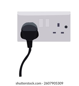 electrical outlet in the USA, wall outlets with two inputs and plugs 