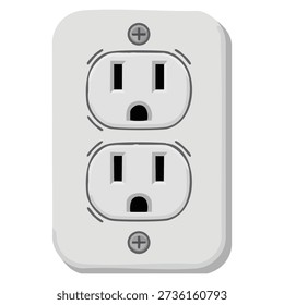 Electrical outlet vector isolated illustration suitable for power supply concepts home electricity safety design user interface elements and modern infrastructure themed visuals